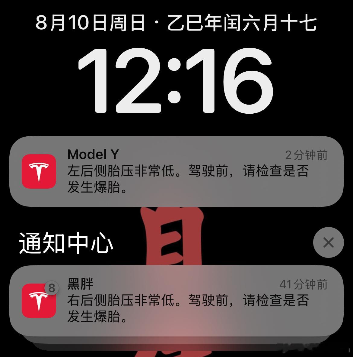 ？不是一家人不进一家门刚给3补完胎，就看见这么个提示[二哈]特斯拉 ​​​