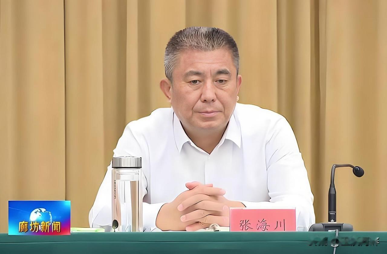 照片中的这个人，以前在河北廊坊市经常看到他去企业、乡村走访的镜头。尤其是有一次他