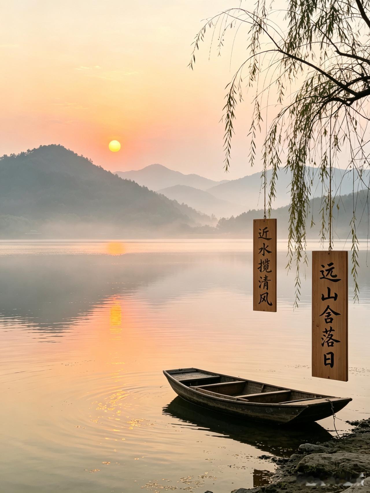 长期拜读诸位佳作，今日特来奉上拙联求正
上联：远山含落日
下联：？？？你请

黄