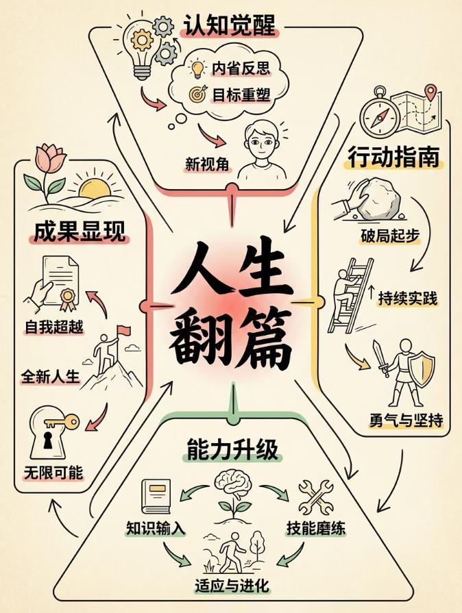 如果你对现状不满，请先完成这7个步骤，再决定要不要放弃》
🔹 认知觉醒
改变的