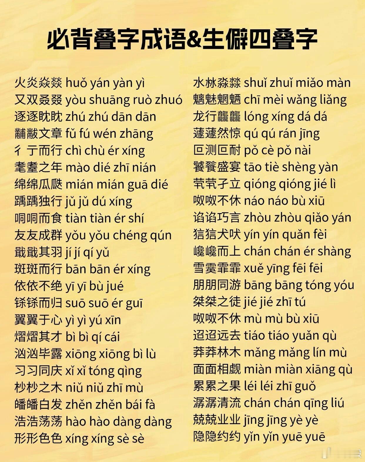這些疊字成語，你第一眼認識幾個？ ​​​