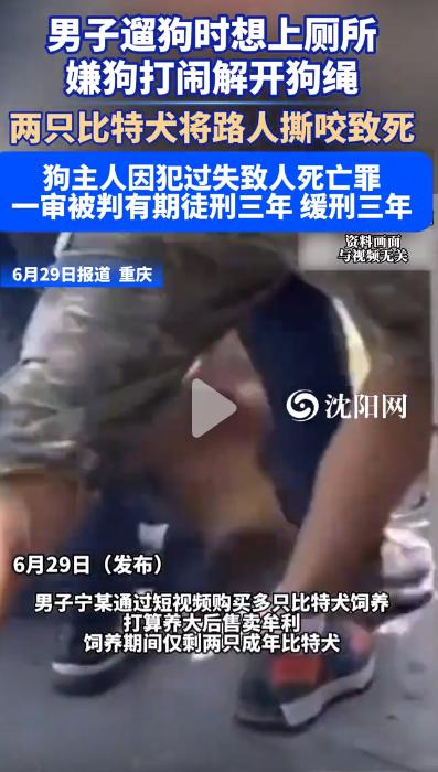 6月29日报道，重庆一起特殊的烈性犬致人死亡案的判决结果曝光后，彻底引爆全网争议