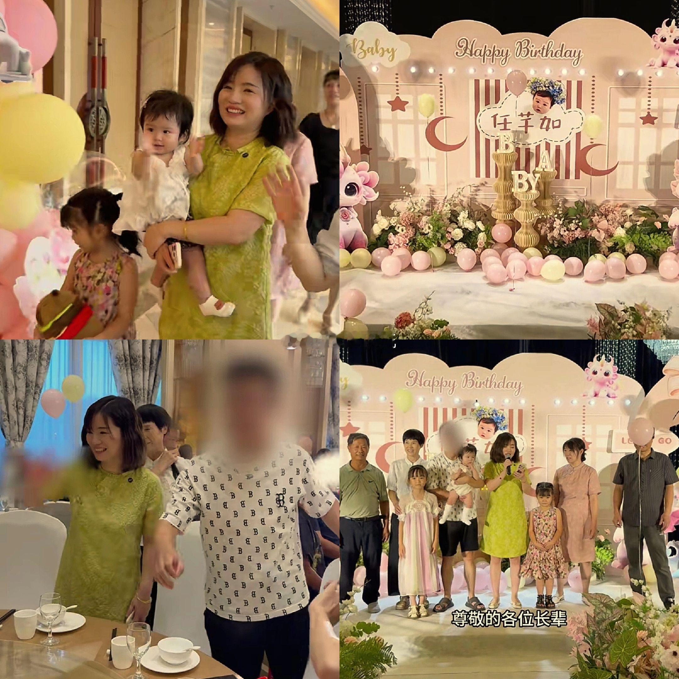 芊妈给三胎女儿举办宝宝宴。芊妈的三个女儿颜值都好高，这次回来应该是补办满月宴吧，
