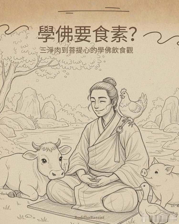 学佛要食素？三净肉到菩提心的学佛饮食观（图：BuddhaBassist） 