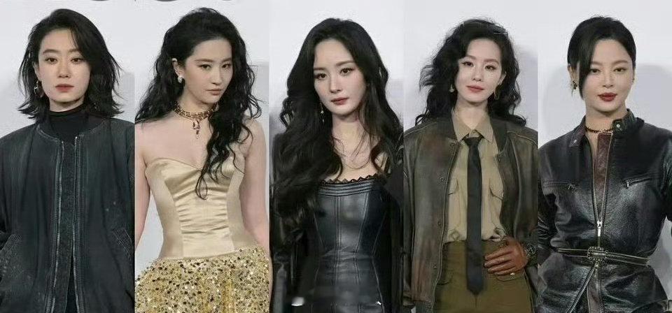 今日看到张小斐、刘亦菲、杨幂、刘诗诗、辛芷蕾五位姐姐，她们真的好美啊，每一位在红