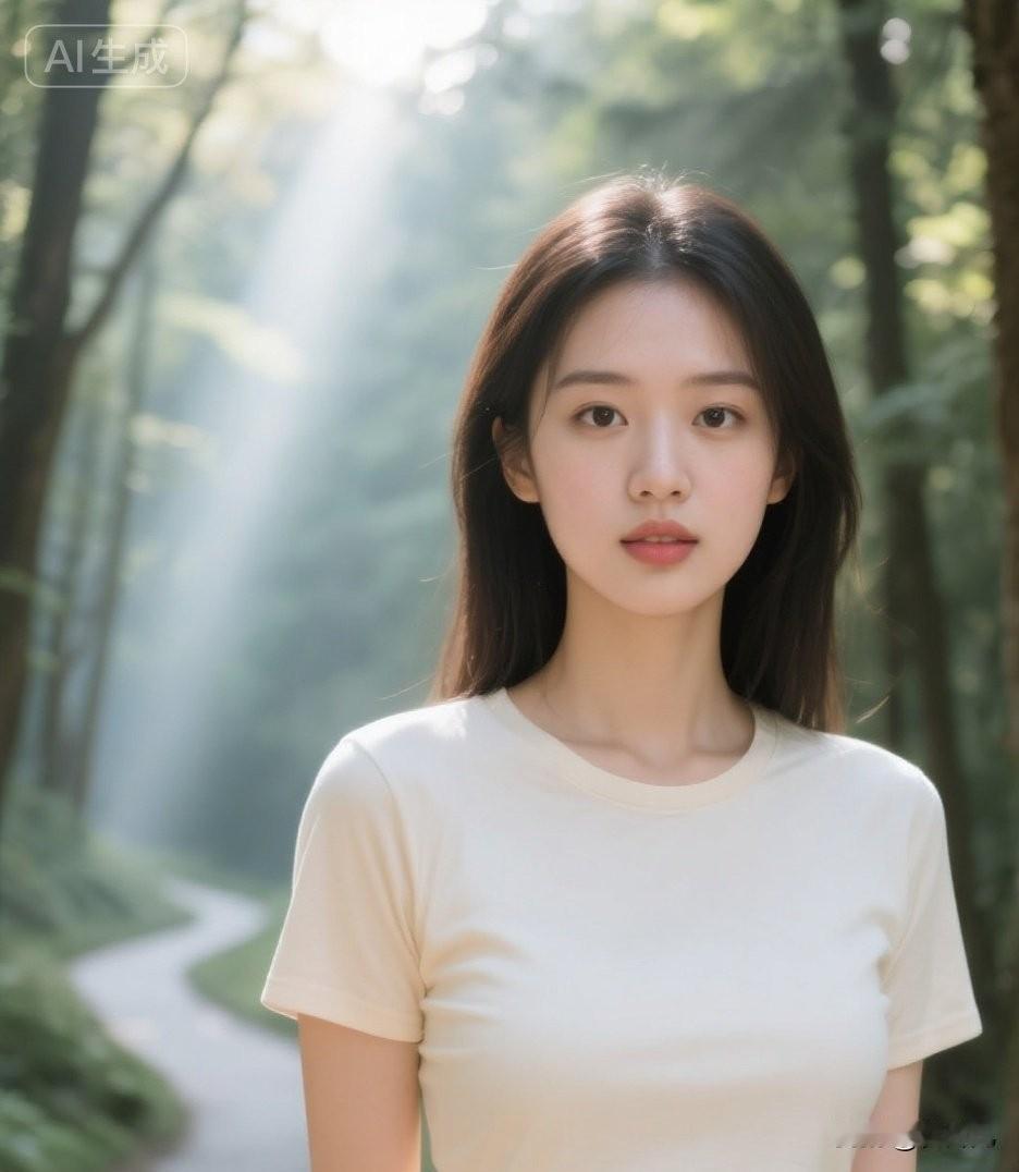 树影斑驳映日辉，

女子缓步把家归。

不看街头霓虹闪，

只看来人最可靠。
