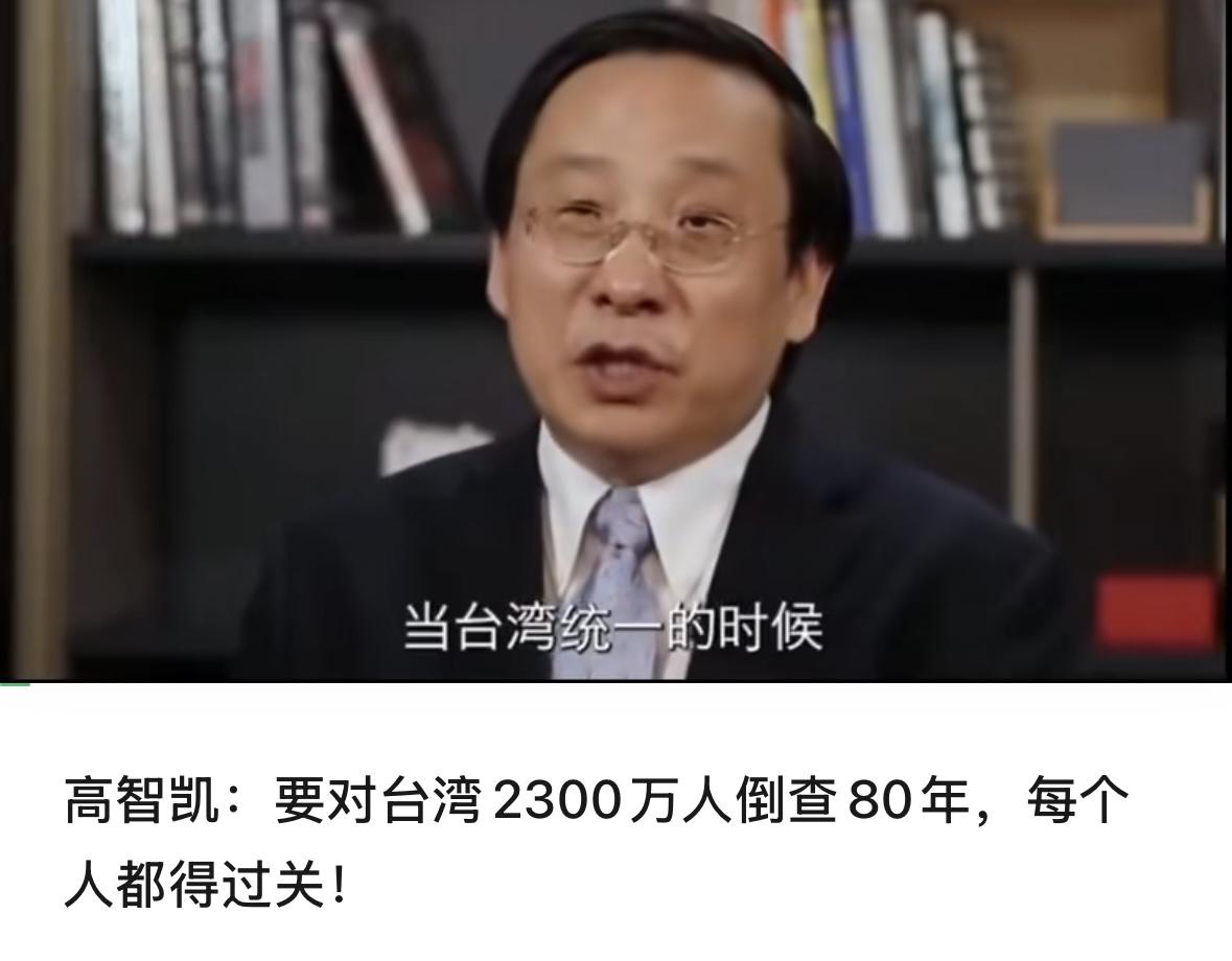 高志凯的建议，都是砸锅的建议，怎么把事情搞砸了，他怎么建议，对2300万人逐一过