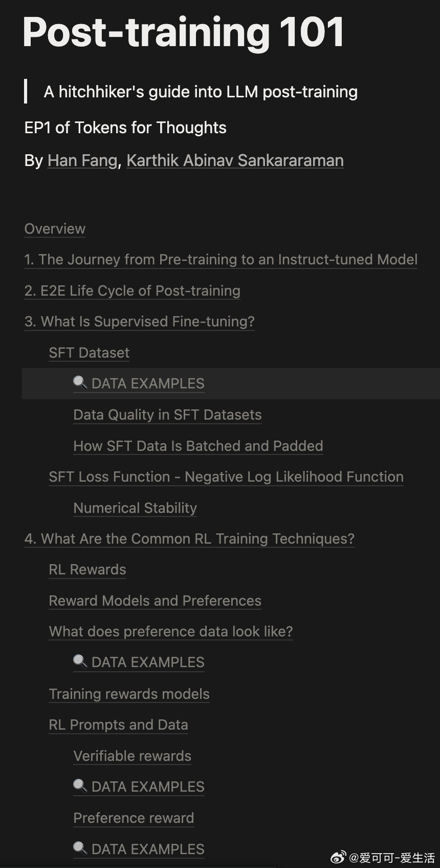 《Post-training 101: A hitchhiker's guide