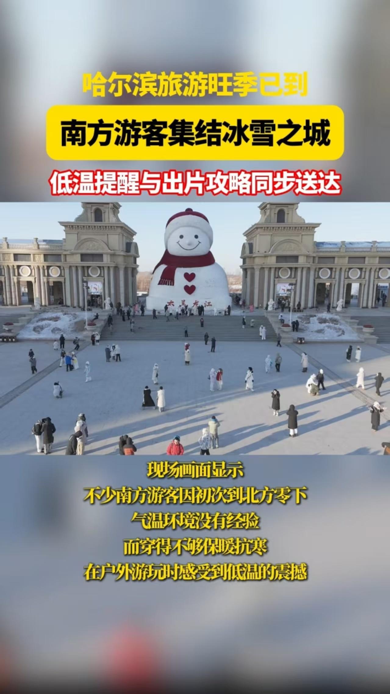 哈尔滨今年也太出片了哈尔滨大片根本看不完 当南方的温暖遇上北方的寒冷，哈尔滨的冰