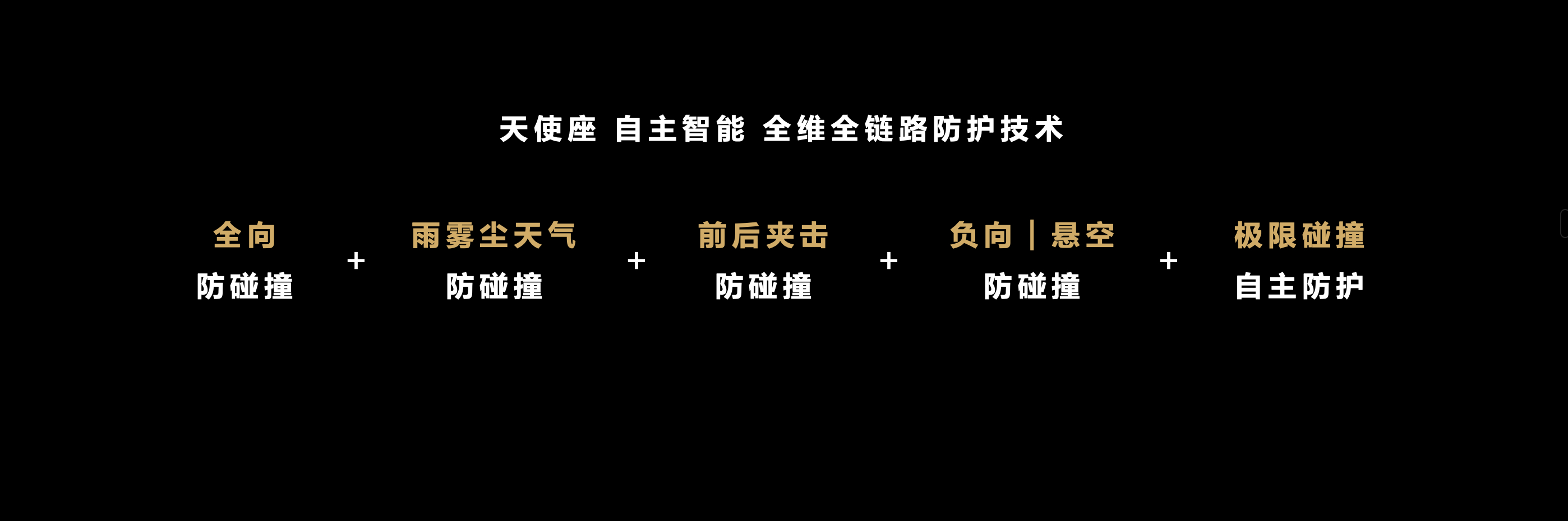 尊界S800主动规避全向碰撞风险 雨雾沙尘天气下，可识别目视不可见车辆，自动刹停