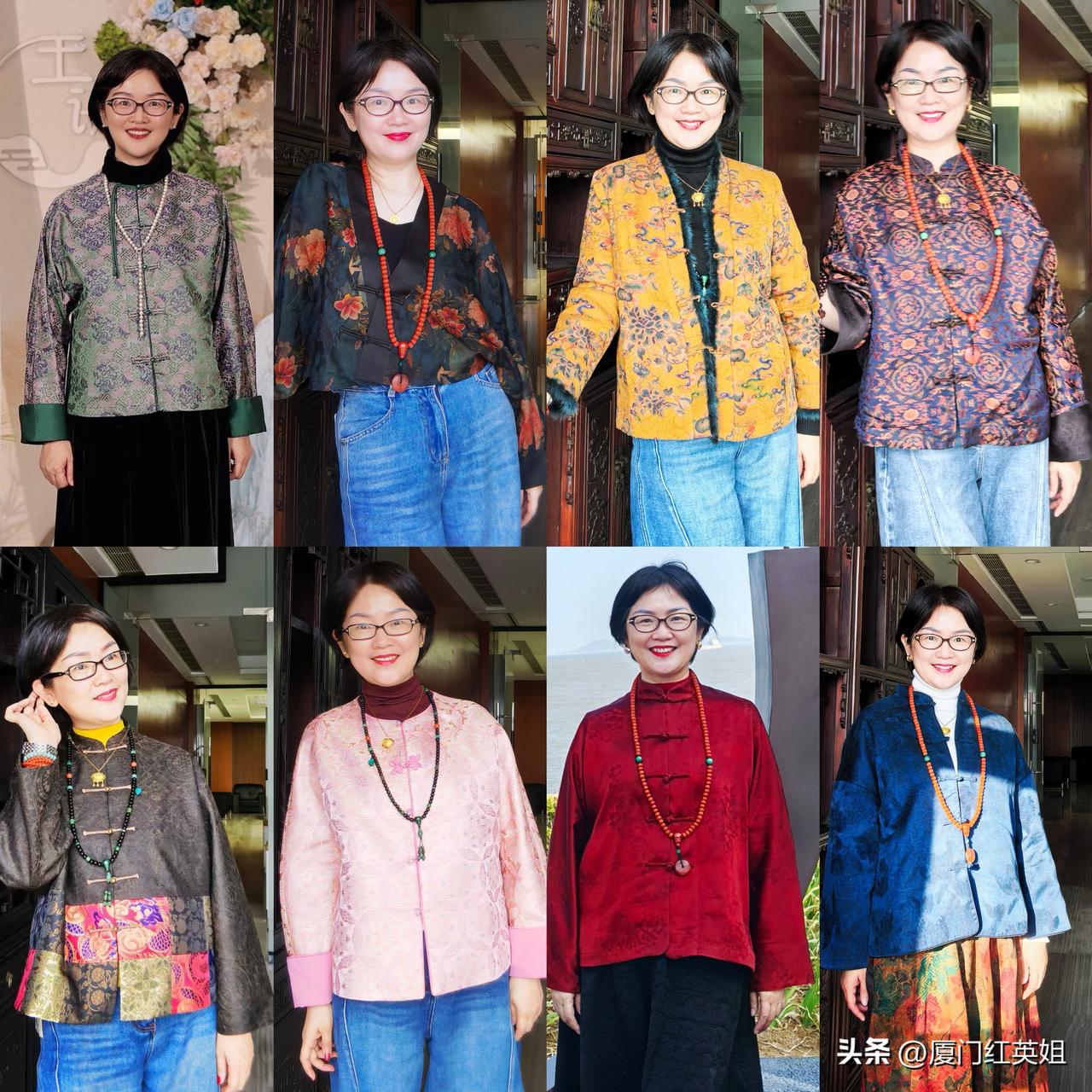 人生第一件中式外套，选纯色还是选花色呢？
这几年买的中式服装马甲居多，外套喜欢穿