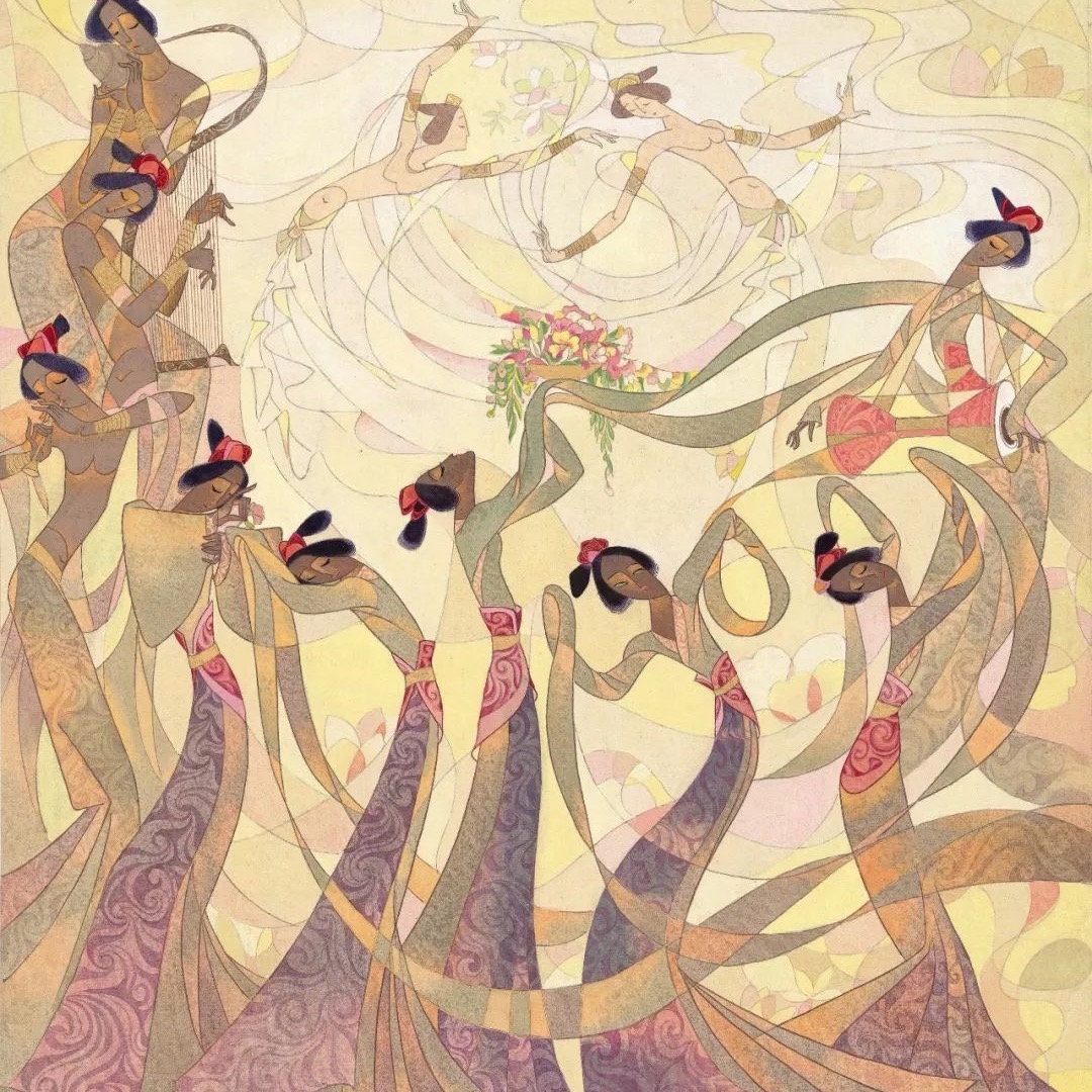 李少文《九歌》系列版画欣赏李少文版画作品《九歌》，创作于2011年，共九幅，包括