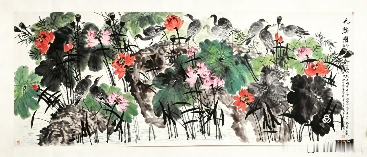 《九思图》序
 
吾战友扈本询先生，擅大写意花鸟，尤钟情荷莲。此幅《九思图》为其