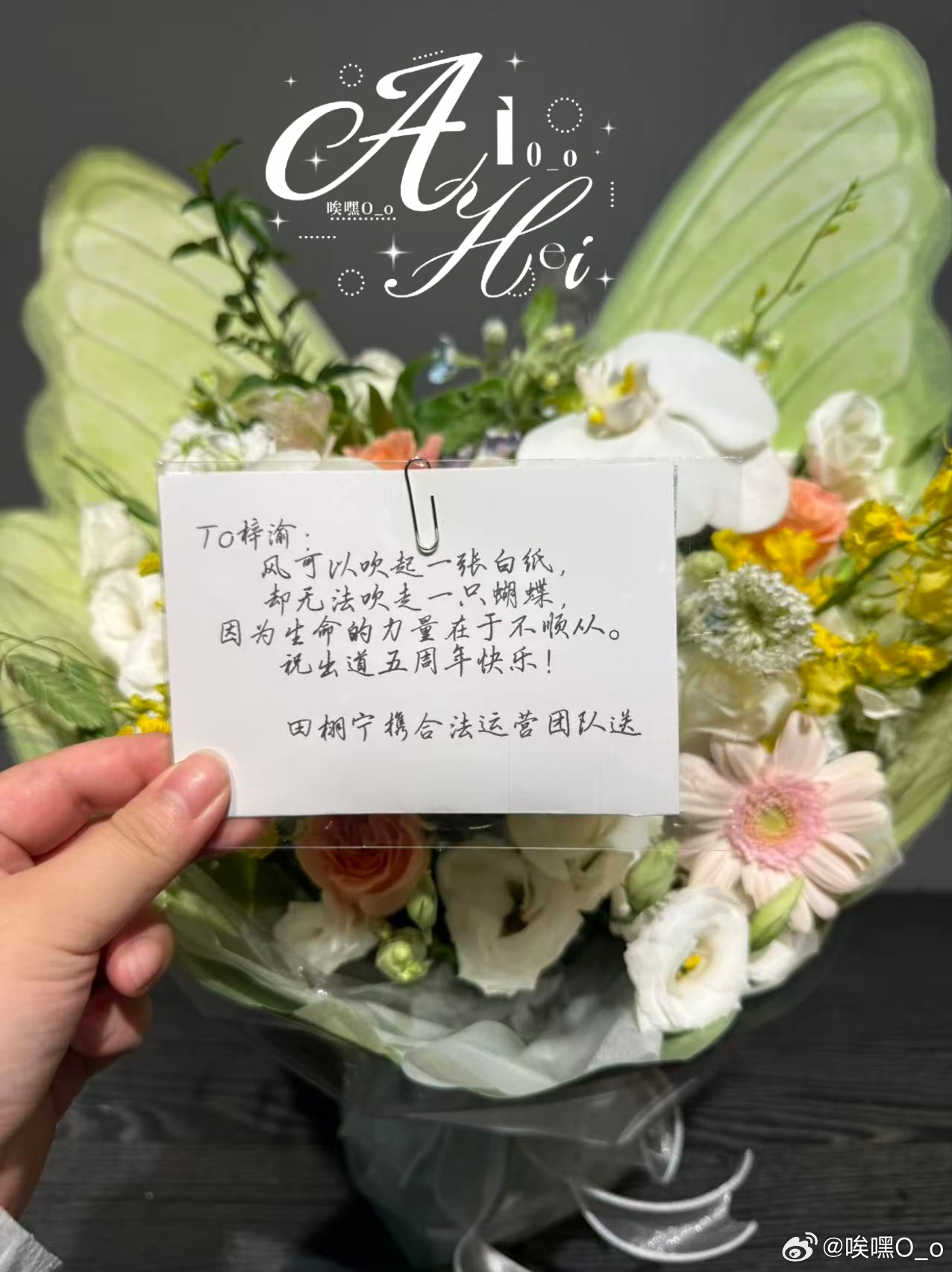 To梓渝：少年自由如风，愿你永远意气风发出道五周年快乐，和田栩宁永远走下去吧！！