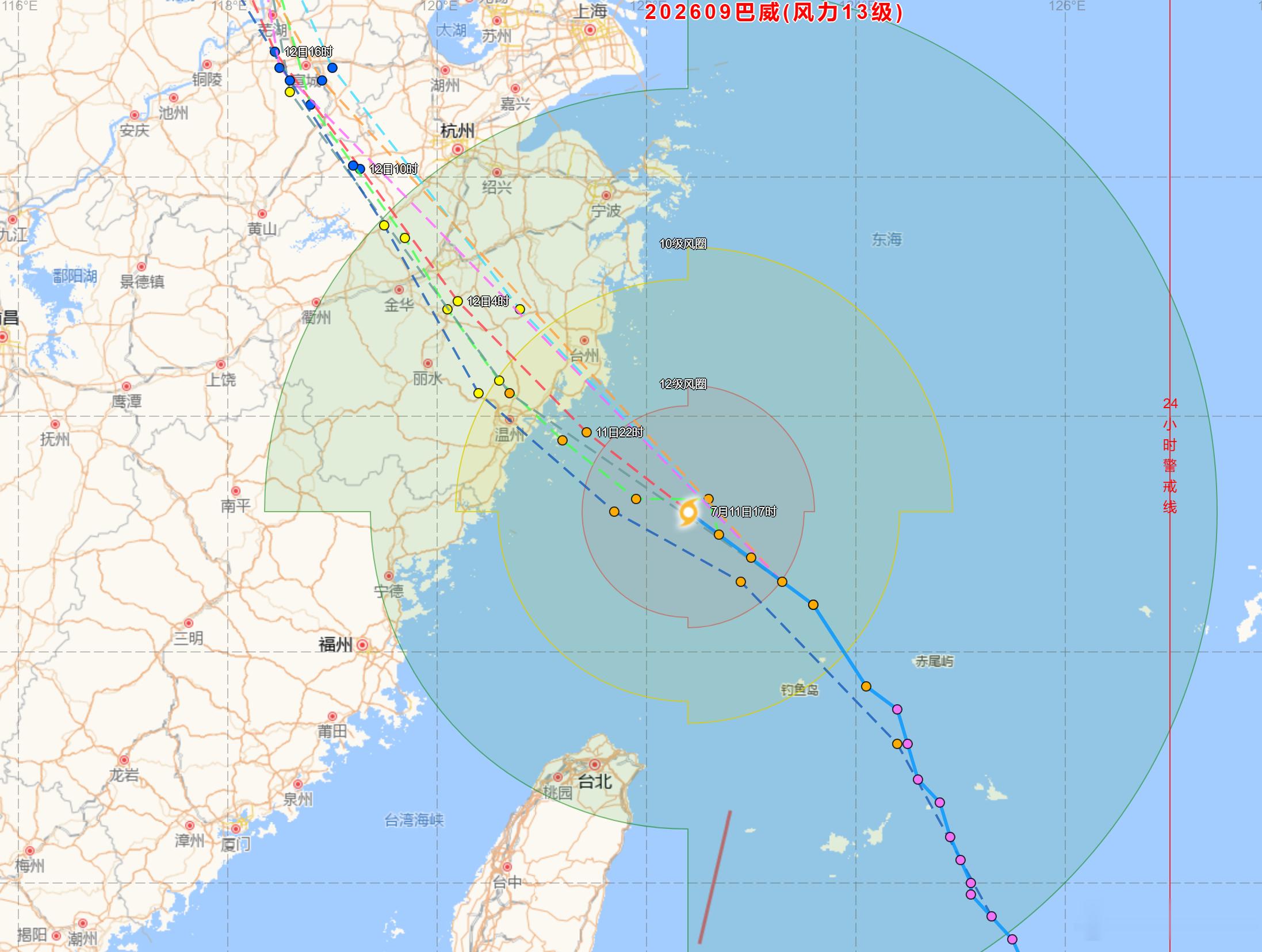 我靠，这台风我大台州登陆稳了？ 