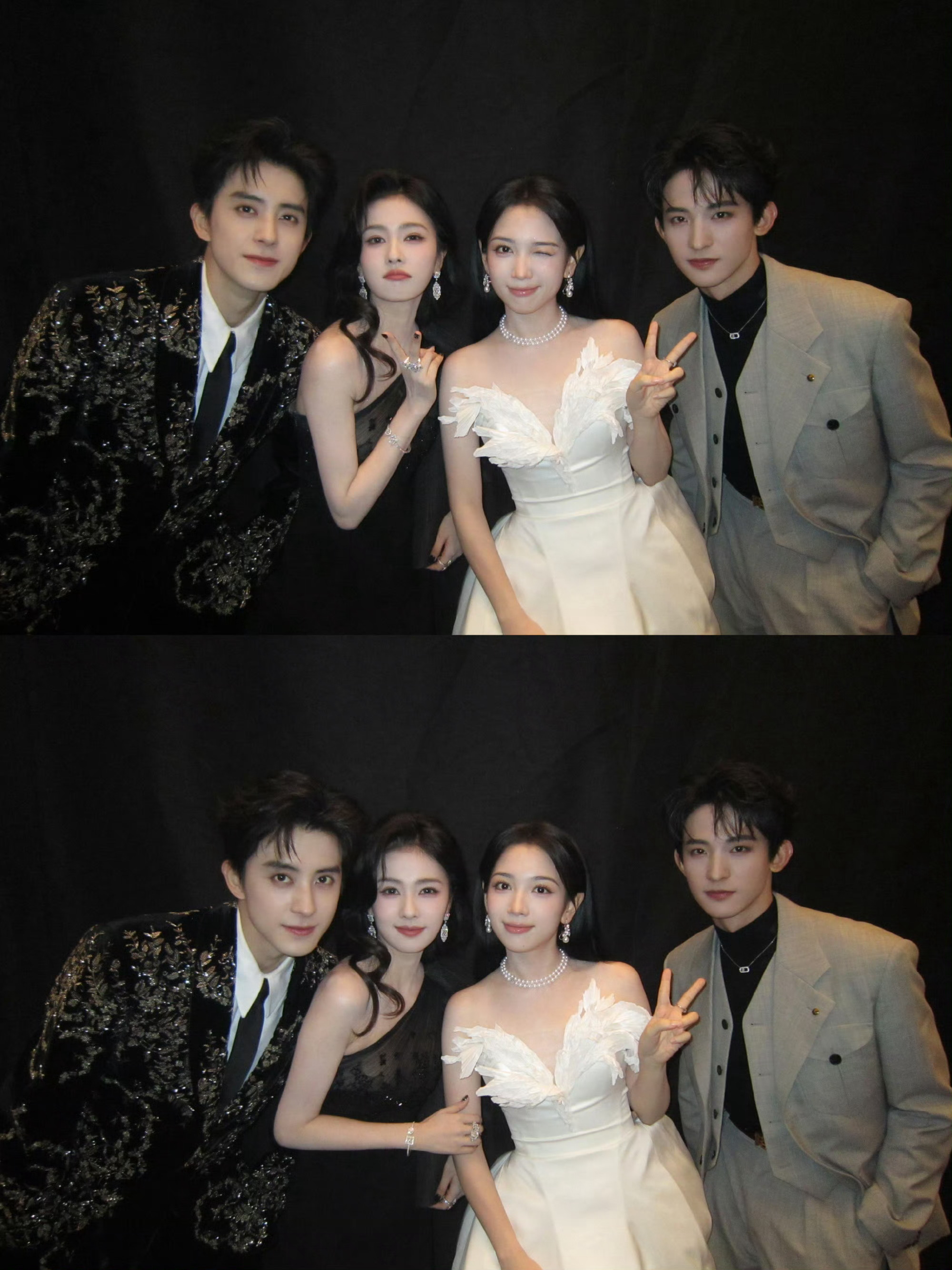 喜欢看幕后合影！（但是这些合影里喔只能叫出来一个男人的名字...另外的...认不