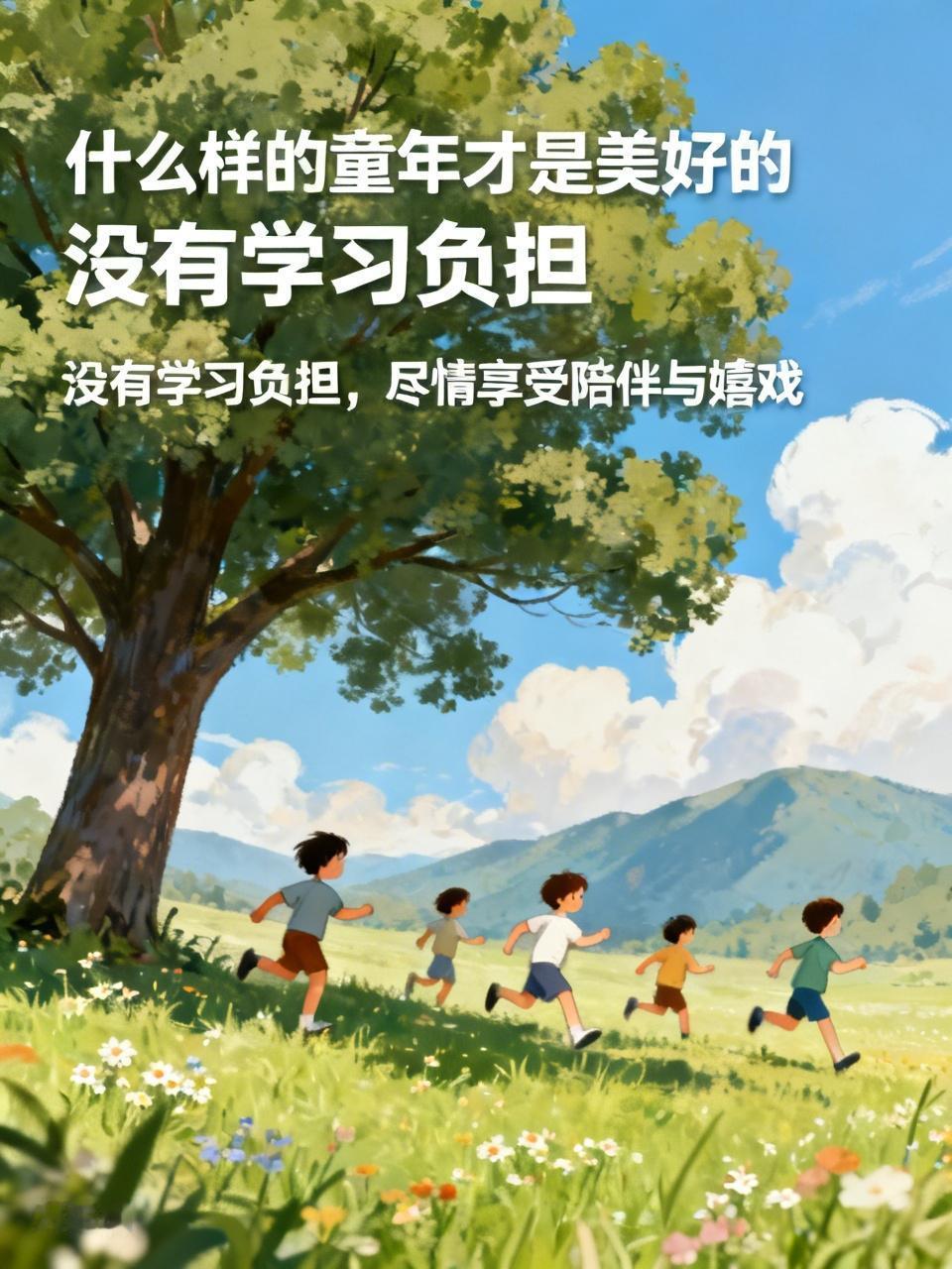 什么样的童年才算美好？关键在于没有学习负担。童年是塑造人格的开端，不该被沉重的学
