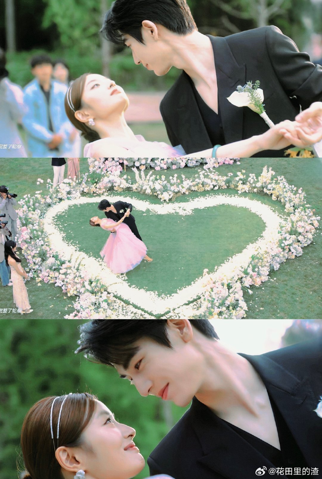 爱你的用心都在细节里  这两个人的婚礼值得反复观看，那样的花瓣简直太赞，营造一整