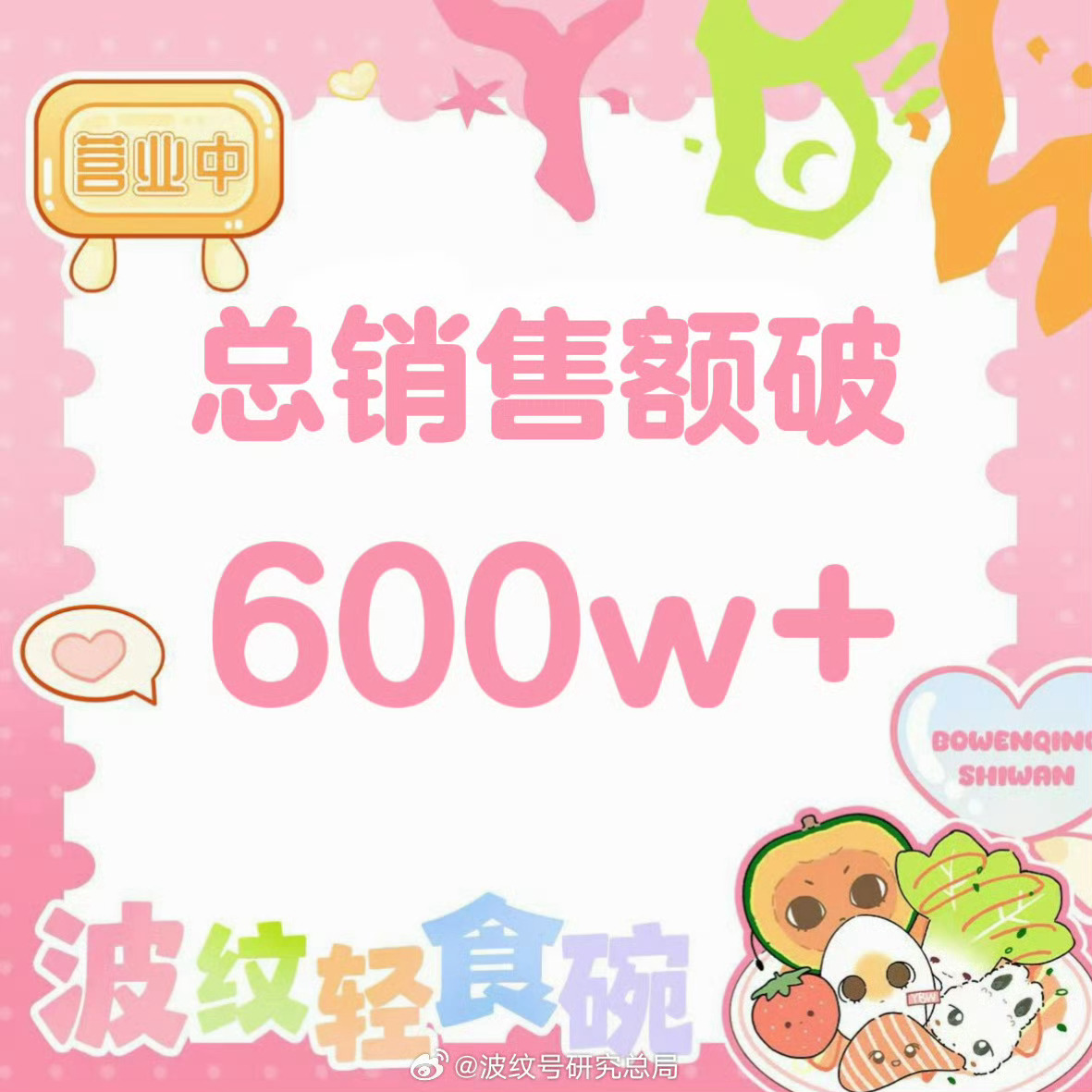 杨博文轻食碗销售额破600w 杨博文波纹轻食碗总销售额破600w+🎉热度持续走