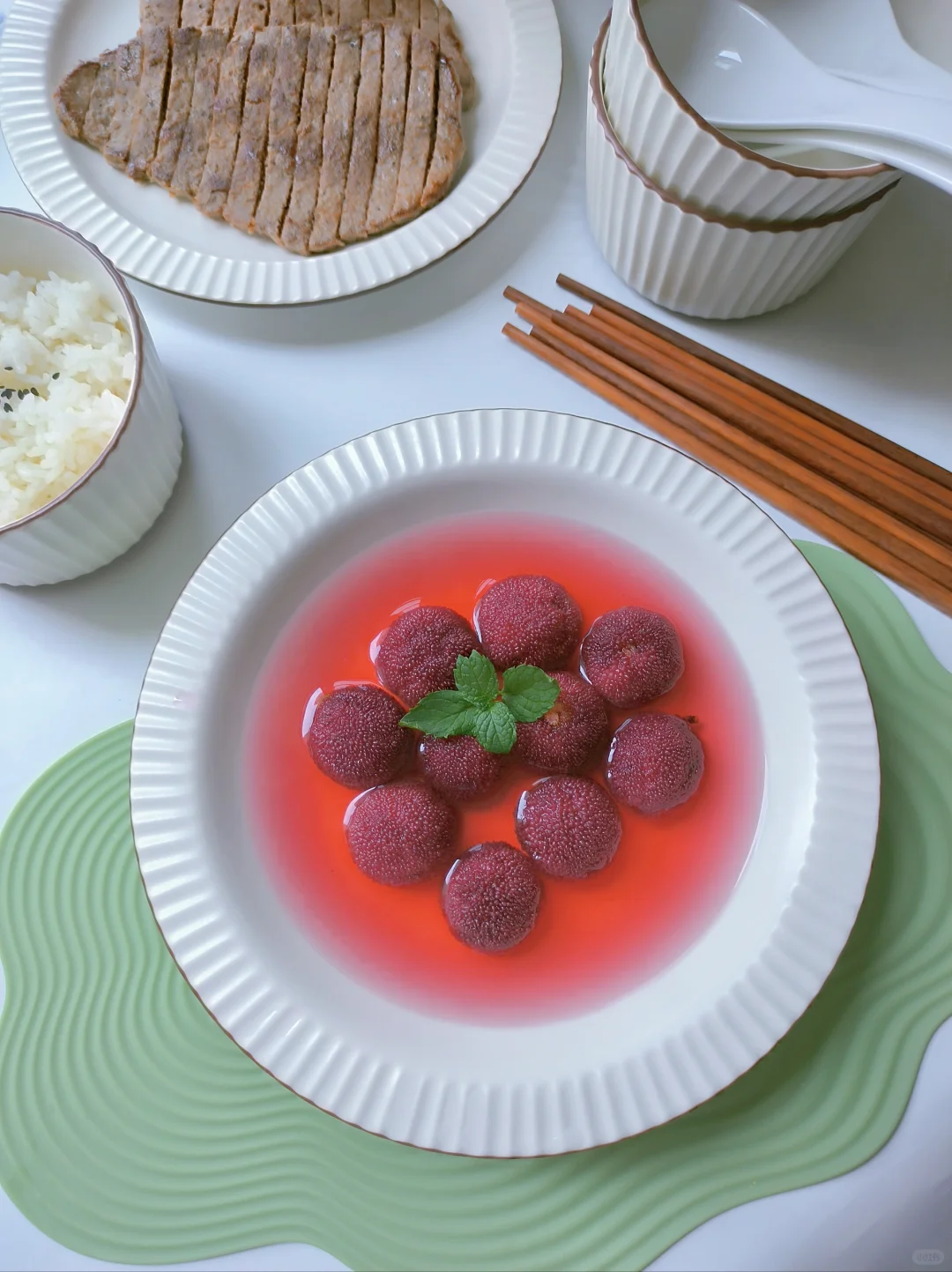 一日三餐，粗茶淡饭