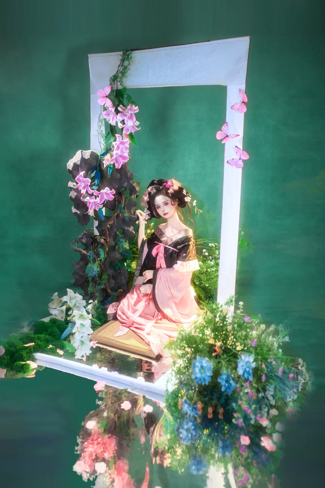 粉蝶入画｜精怪风隋制大袖画中人