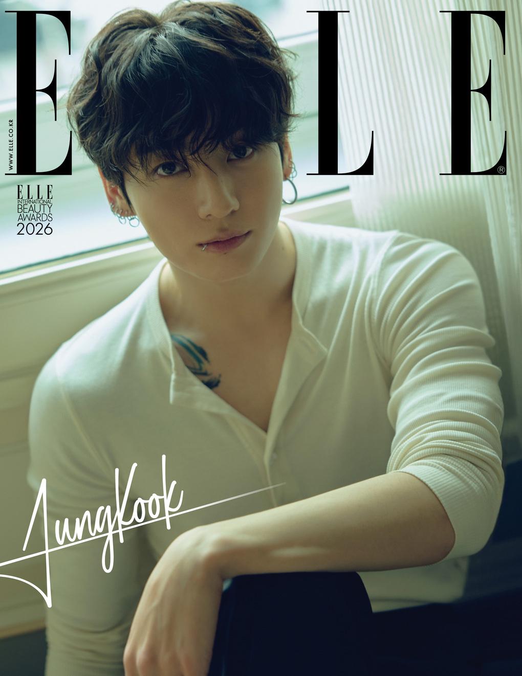 田柾国登ELLE开年首封9版封面ELLE KOREA January 2026.