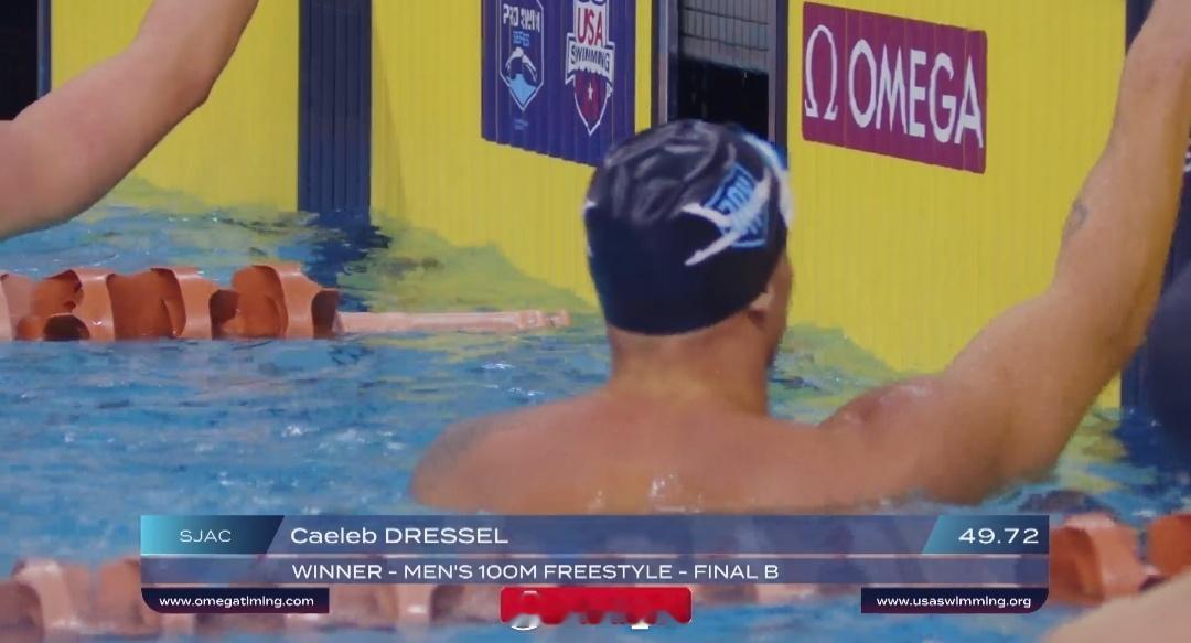 美国游泳系列赛奥斯丁站 男100自B组决赛奇葩 49.72 