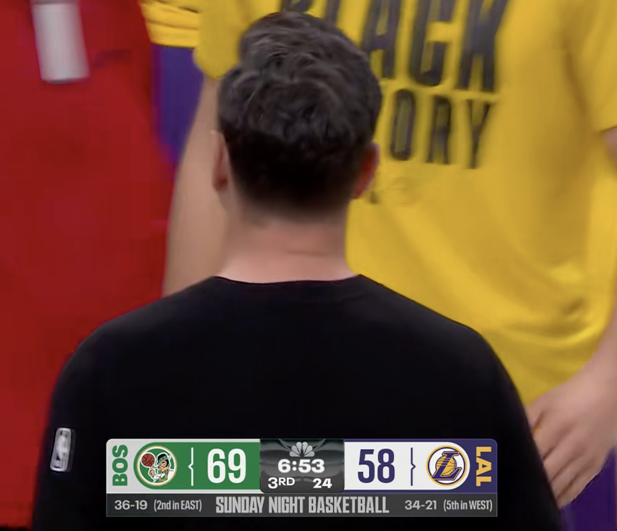 暂停！湖人58-69落后！凯尔特人vs湖人