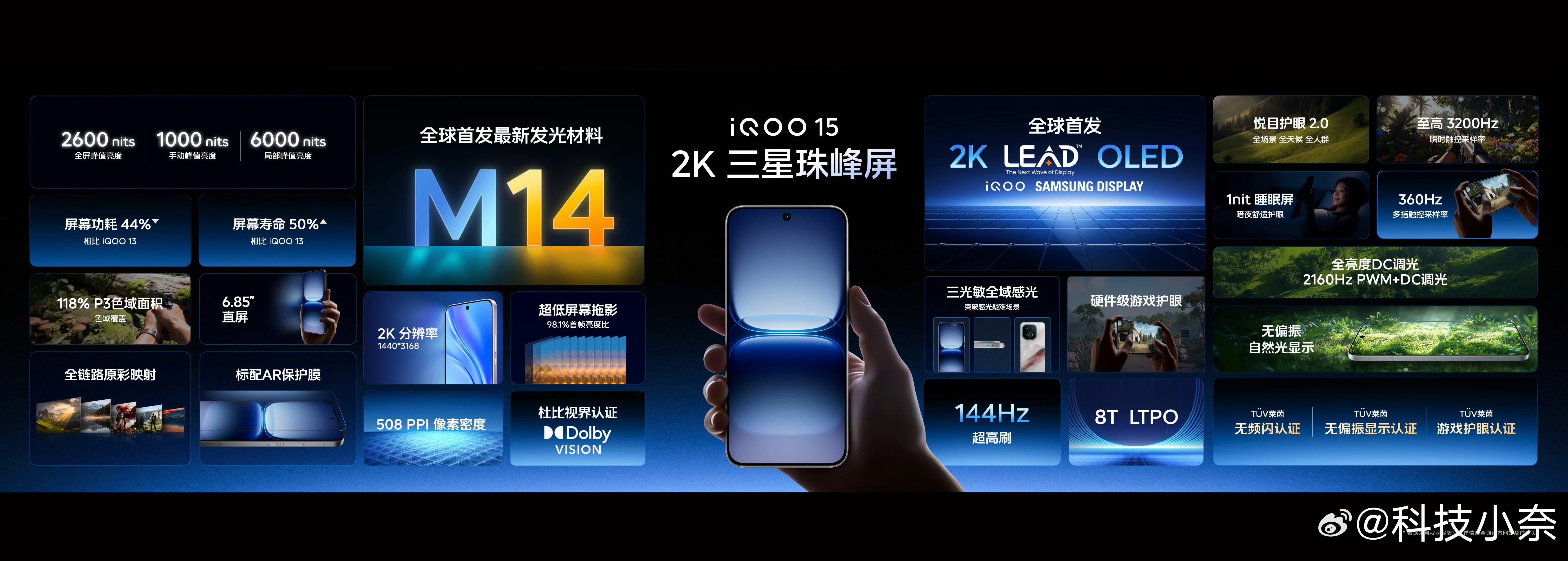 iQOO15采用2K三星珠峰屏！ ​​​