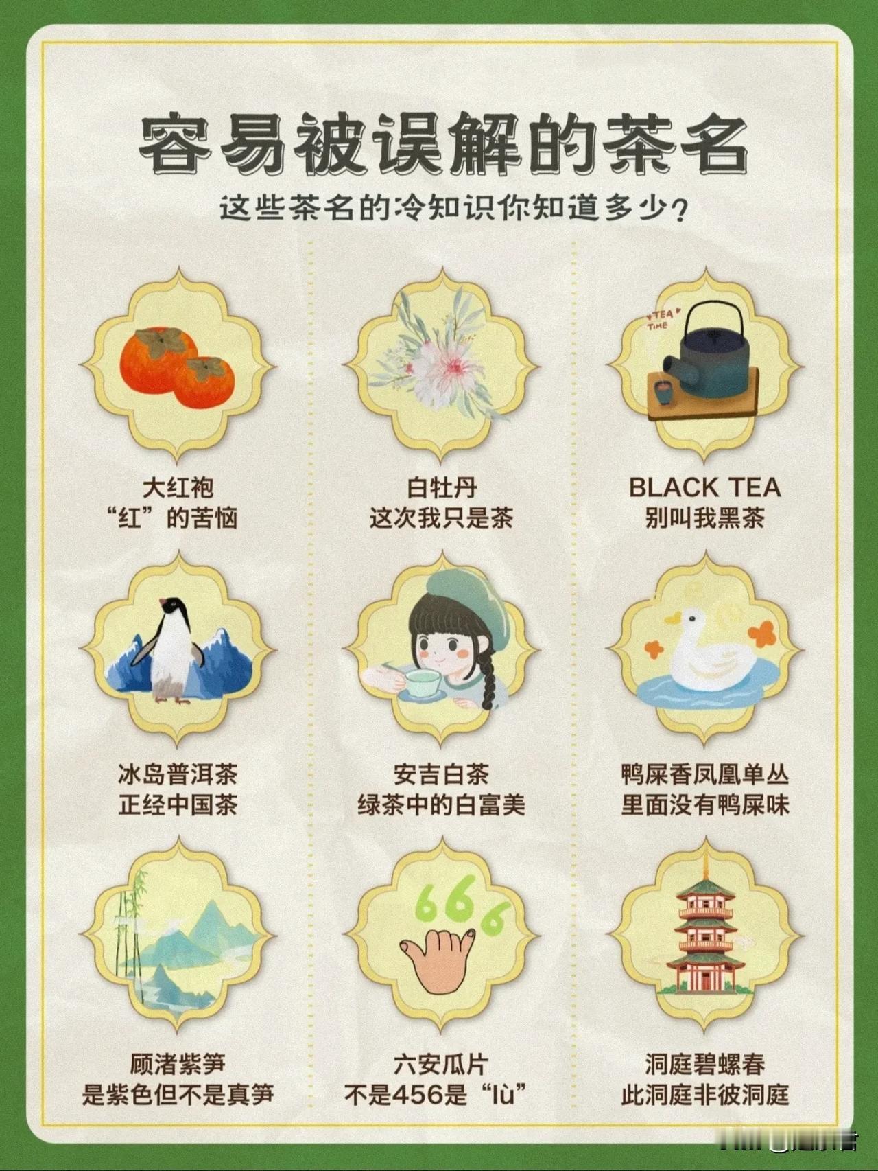 新接触茶的朋友，一不小心就踩了茶名的坑，莫怪茶友不懂茶，只怪我国茶叶种类太多。