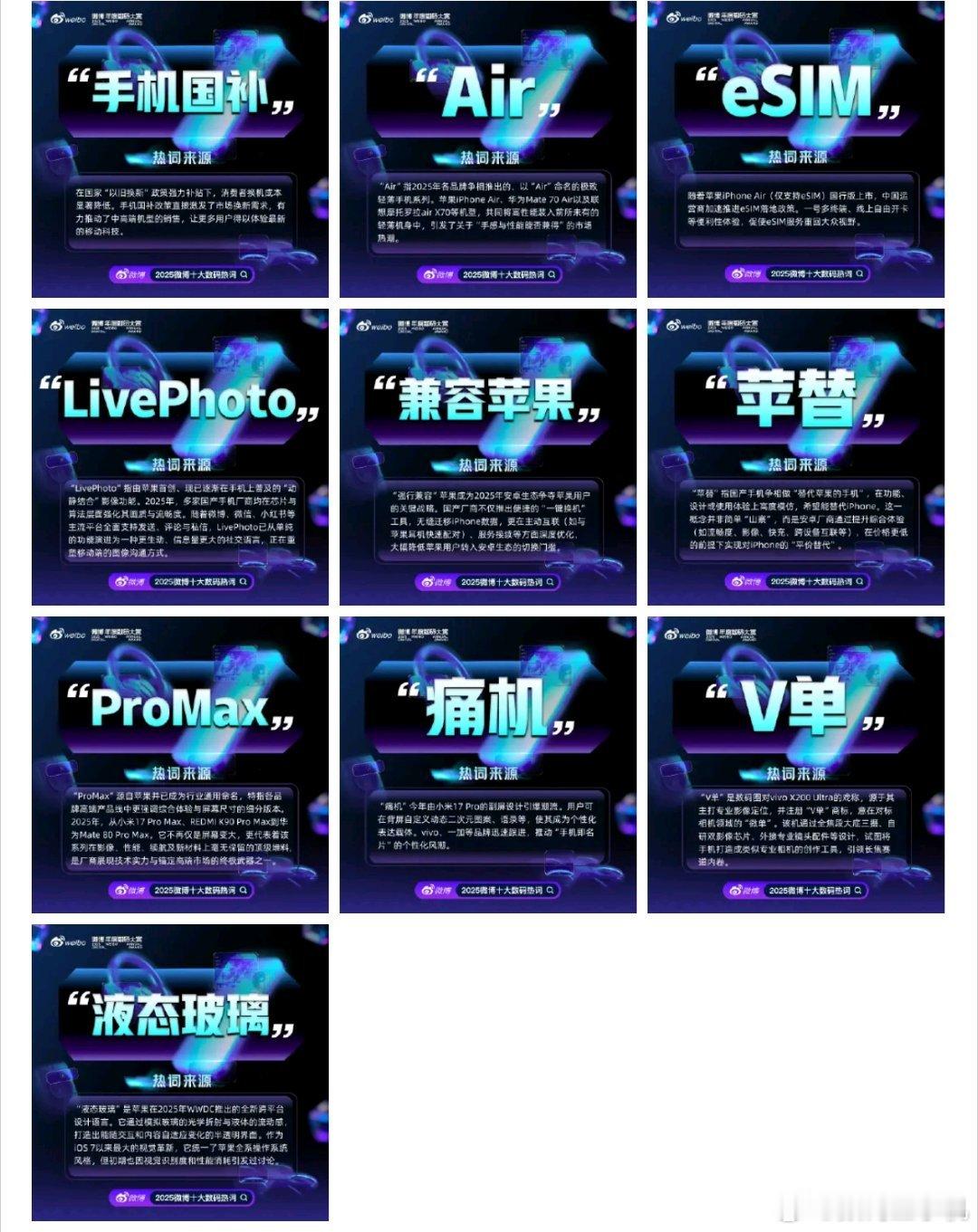 2025微博十大数码热词微博年度数码大赏这么说来，今年的热词确实挺深入人心，感觉