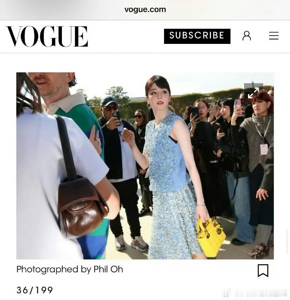 迪丽热巴入选美版VOGUE最佳街拍Dior门面了 ​​​