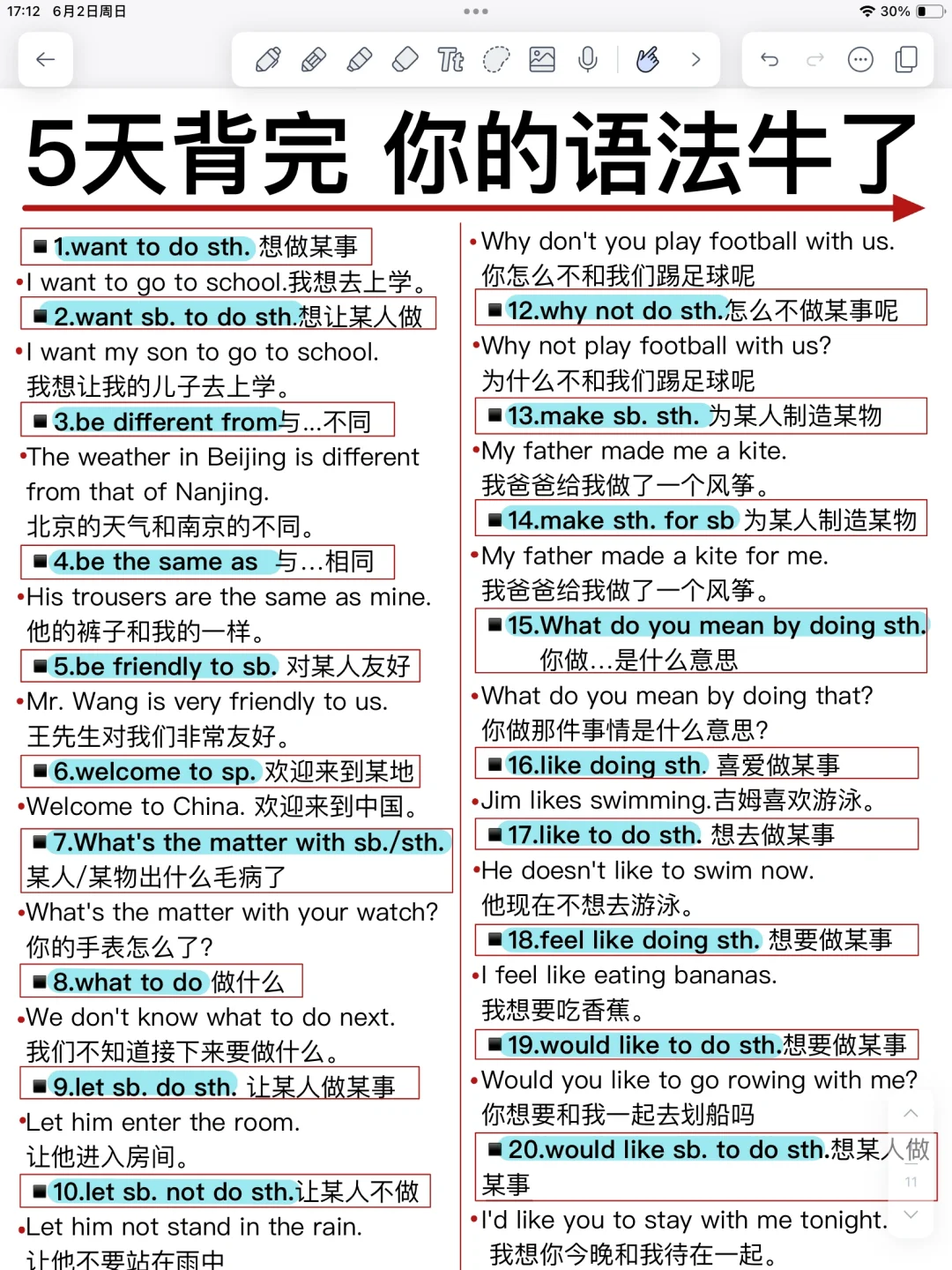 英语语法公式‼️背会你的语法就牛了❗️悟了！