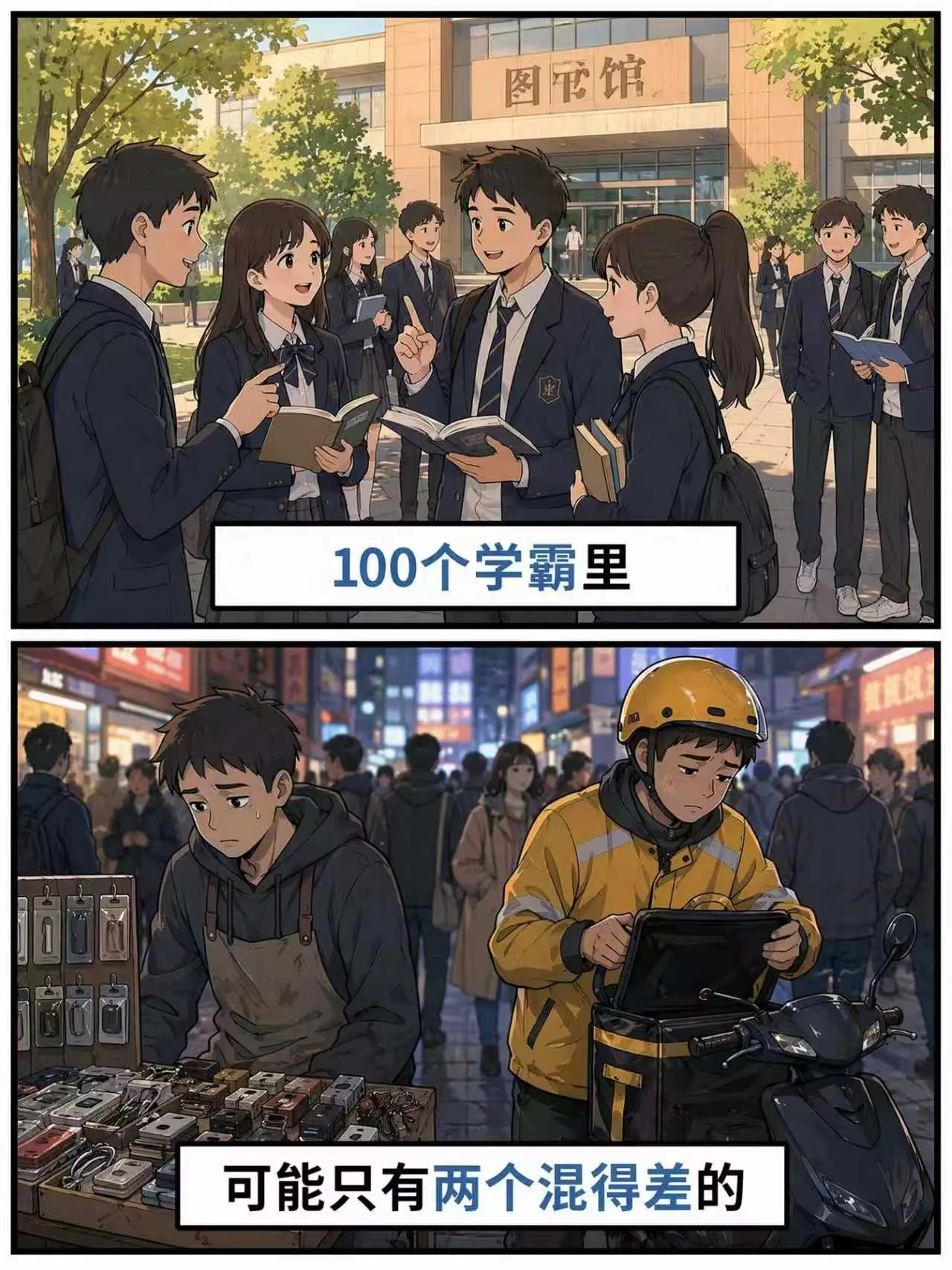 漫画治愈漫画人生感悟