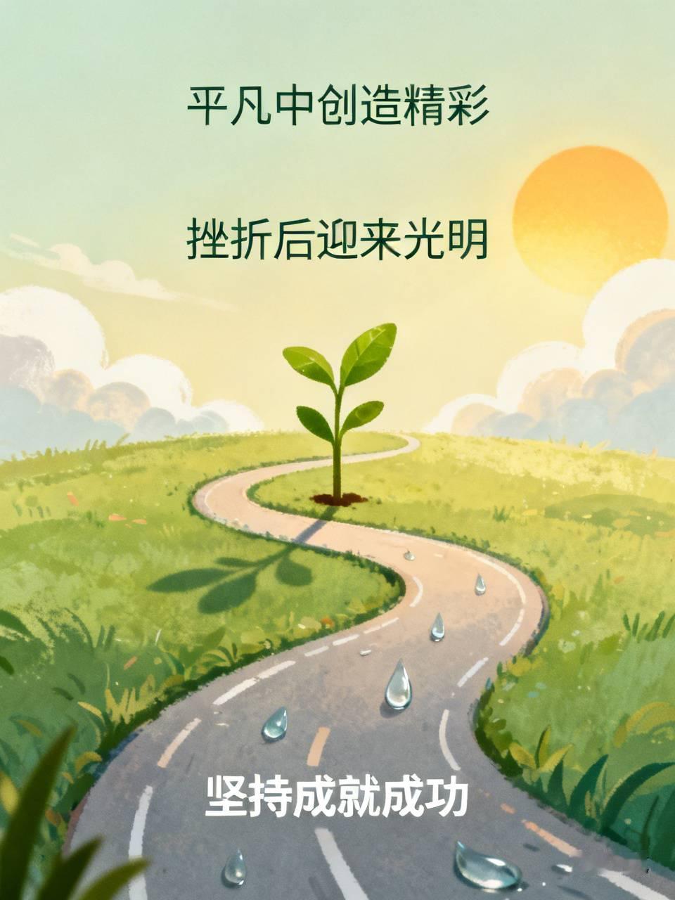 有很多句子能带来正能量。“小草没有树的挺拔花的绚丽，却能用绿色编织广袤无垠的生机