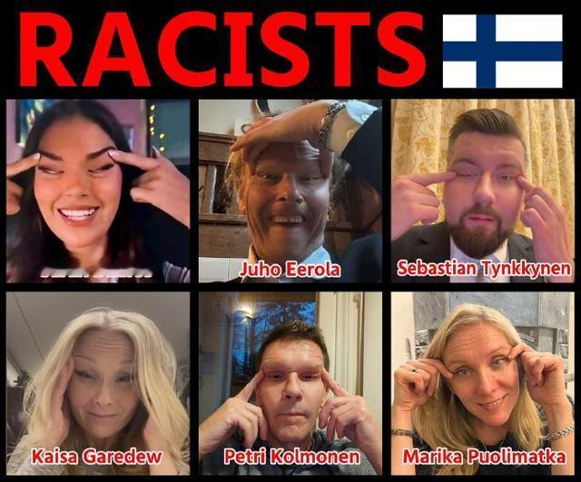 芬兰总理奥尔波向中国日本韩国道歉。
现在在世界大部分国家，都不能因为别人的民族出