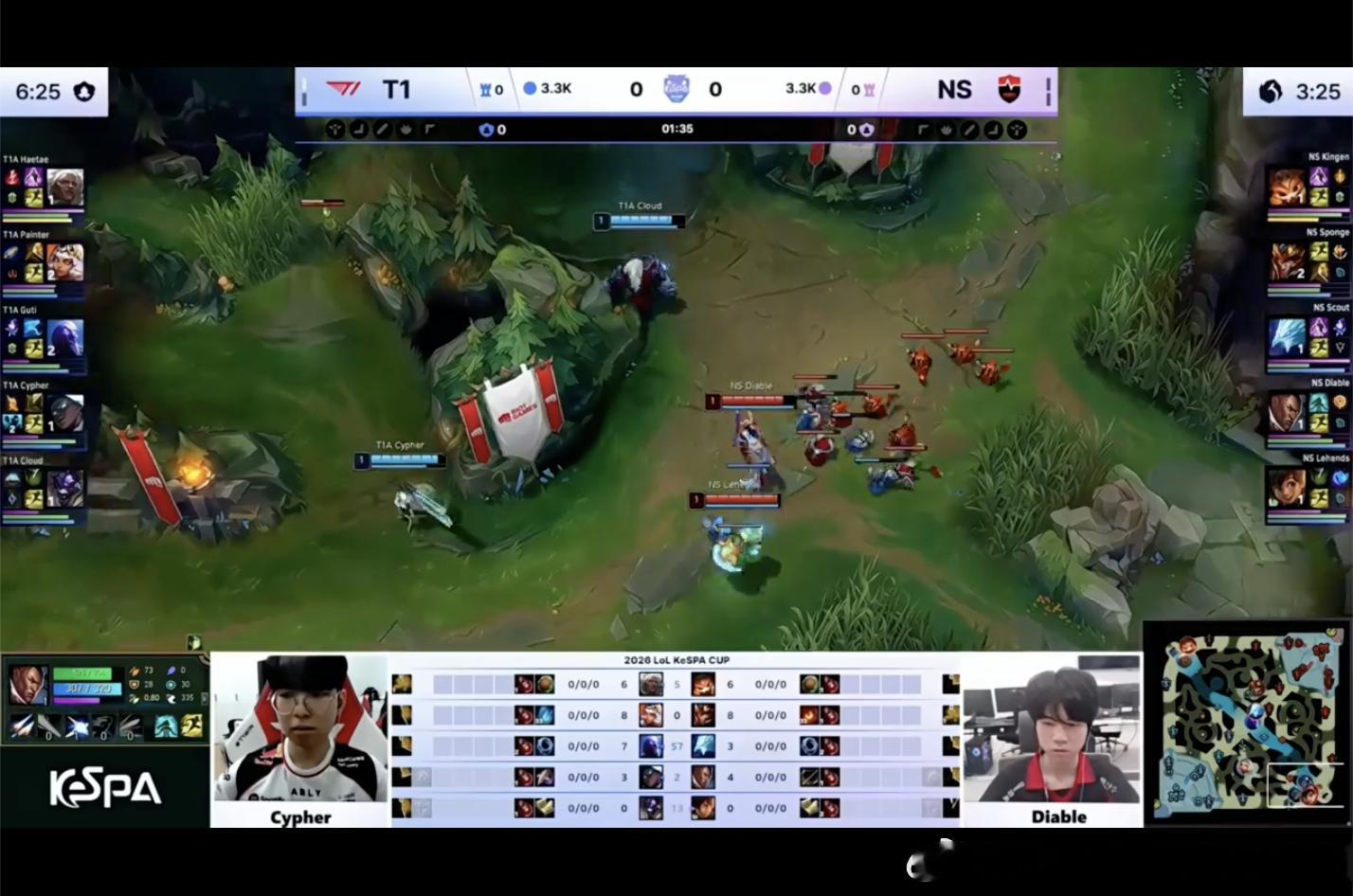 【2026KeSPA杯D-5 NS 0-1 T1】本场BP2026KeSPA