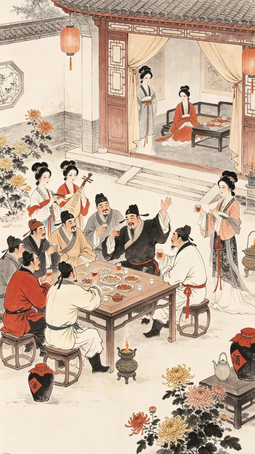 原来花子虚也是好那么一口。一开始看花子虚邀请西门庆去为妓女吴银儿过生日的时候，之