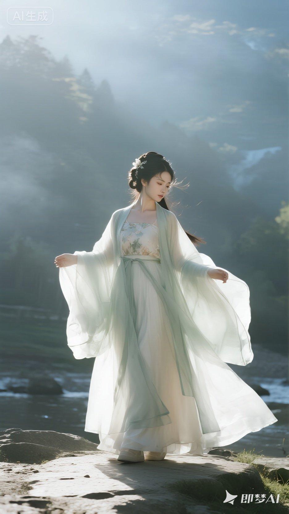 “仙气缭绕，古风飘逸，穿越时空的唯美瞬间”🌿👗💃