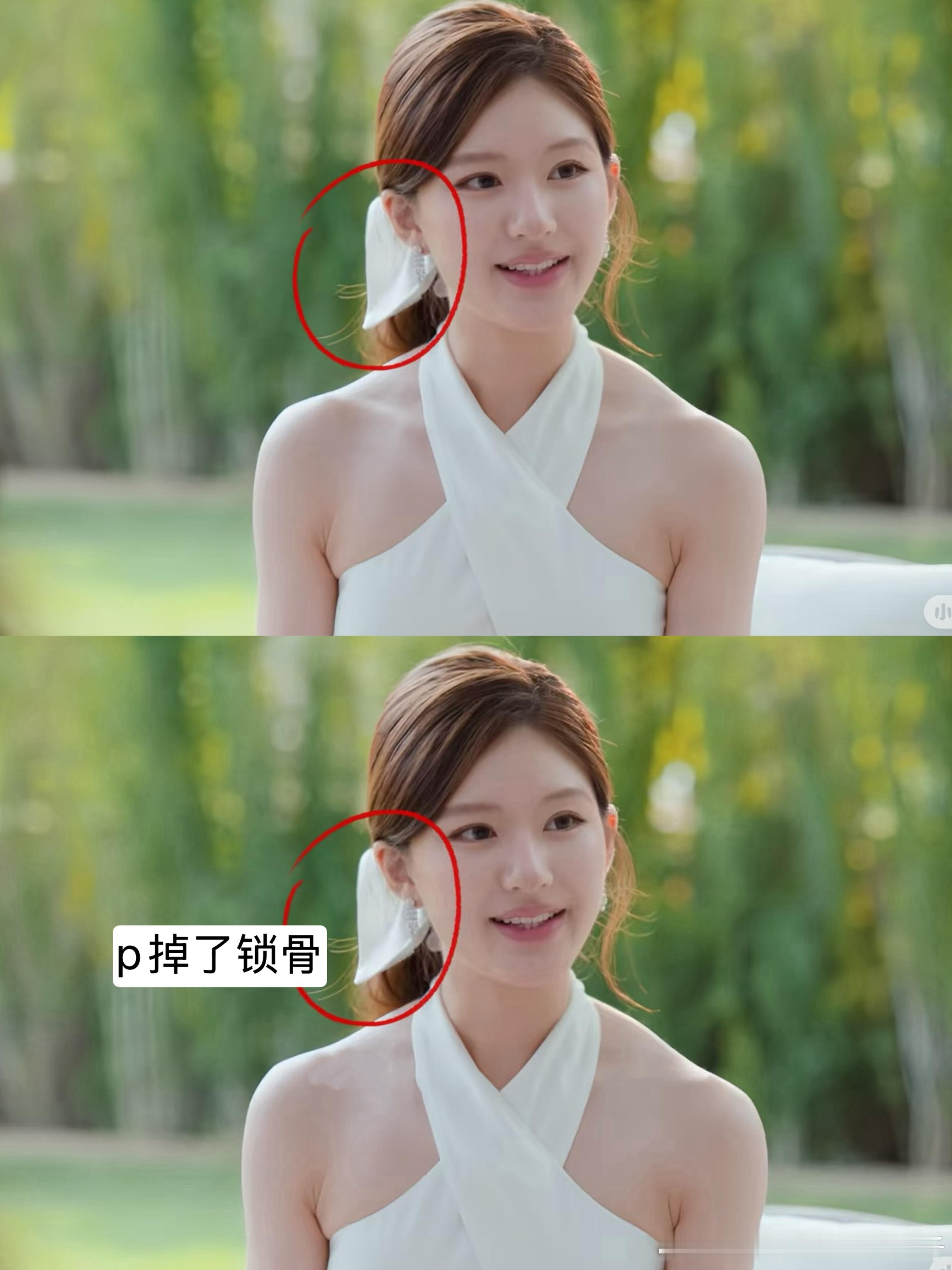 我发现气质来源是锁骨 锁骨一定要很明显 穿吊带才好看 zls斜方肌感觉肌肉挺多的