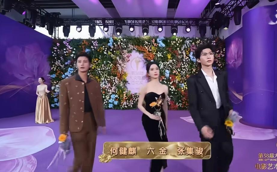 张集骏何健麒六金百花红毯同框百花奖短国天团打卡百花红毯！张集骏、何健麒、六金同框