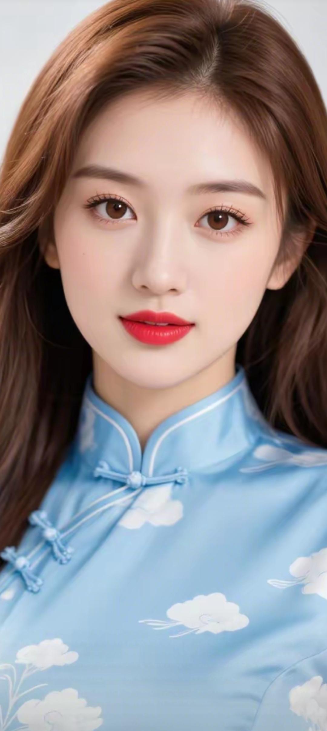 清新脱俗的蓝白旗袍，尽显东方古典美！