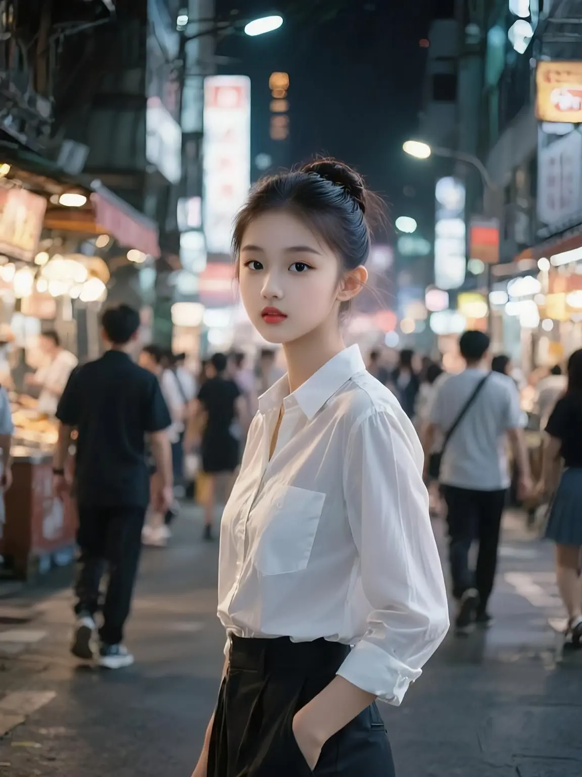 AI夜市衬衫写真 ai创作