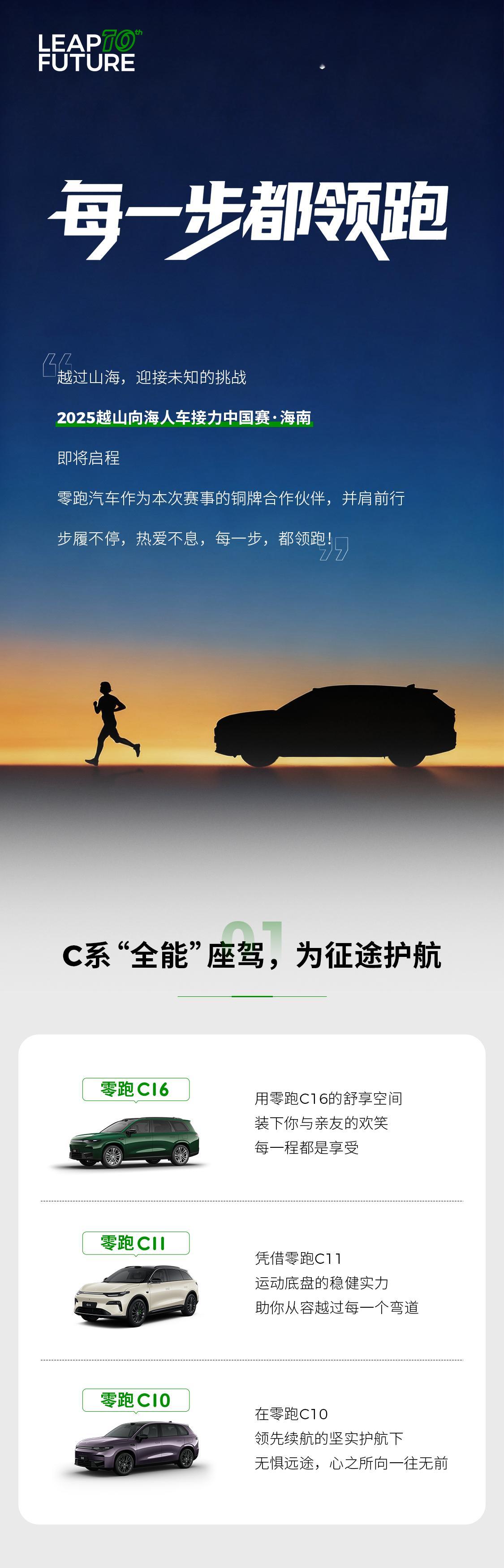 📣集结！零跑邀你组队赴山海🏃2025越山向海人车接力中国赛😆零跑汽车官方组
