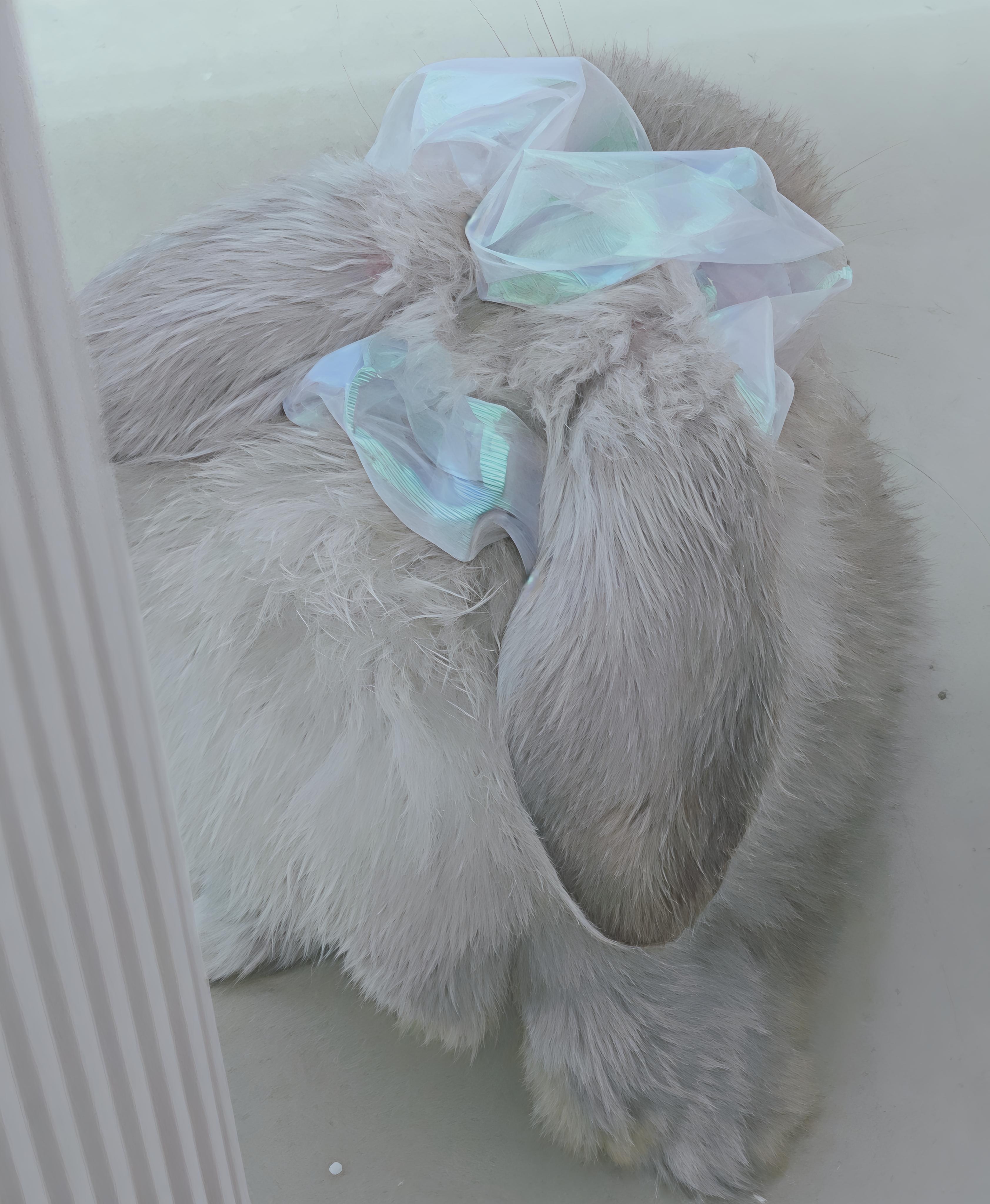 摸摸不让我拍他本来在玩，一看到我拿手机就扭头，今天是小公主来的（虽然摸摸是弟弟）