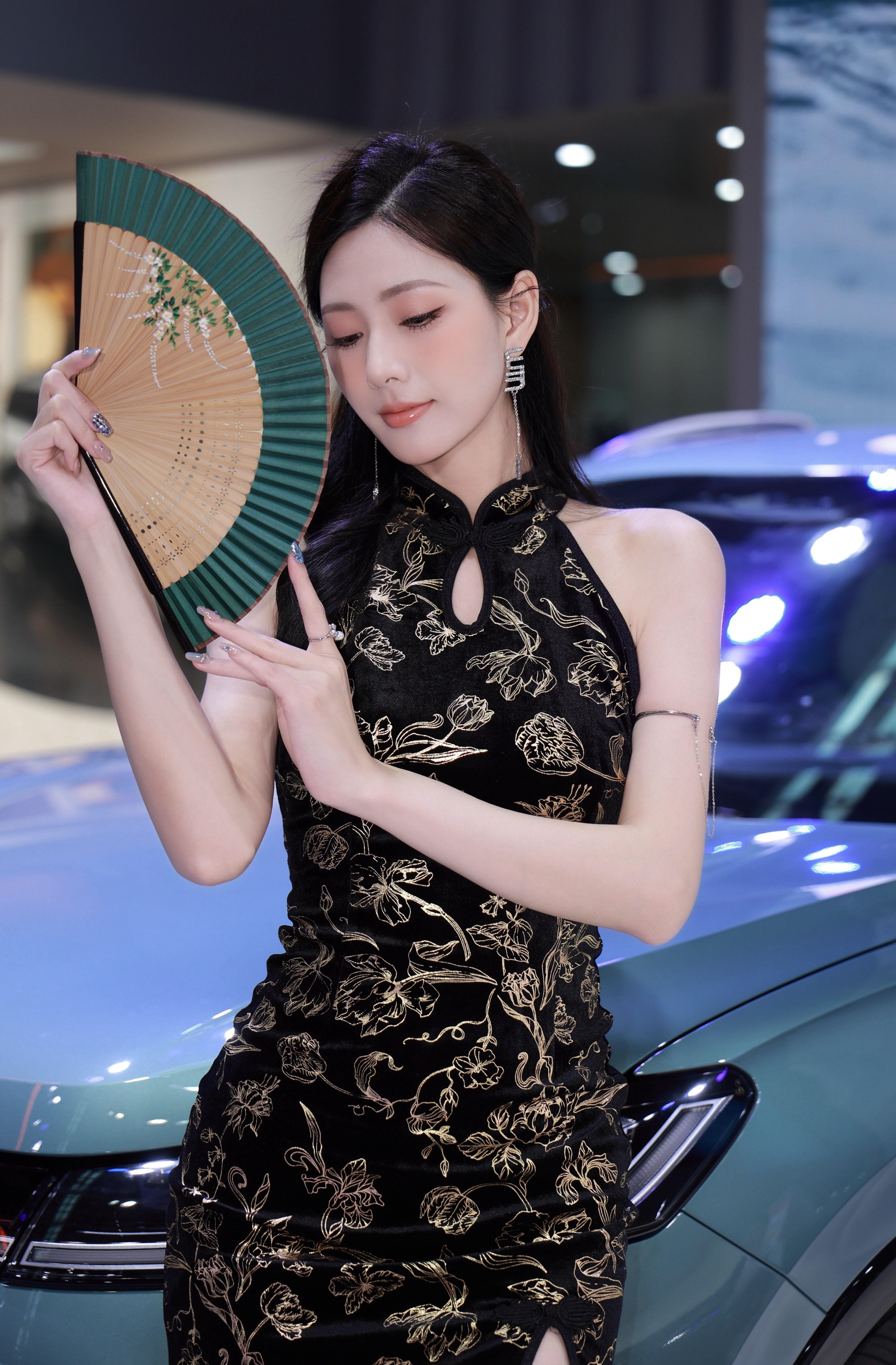 ootd 好有气质的旗袍穿搭 车模 