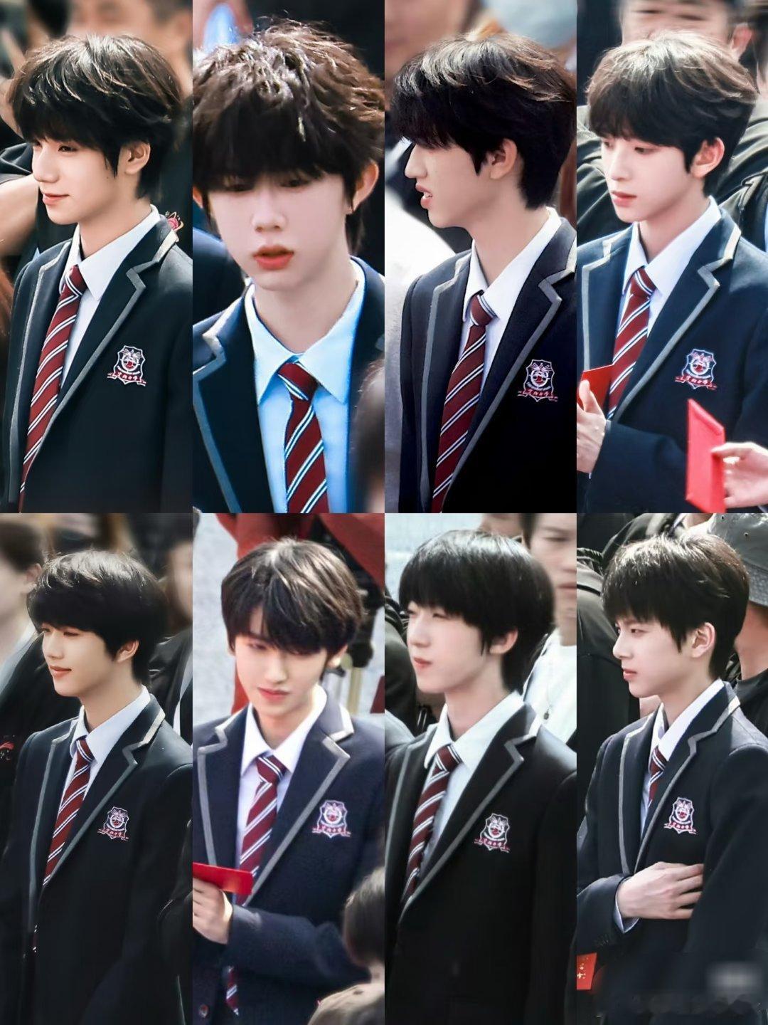 四代所有开机照来了，全员校服照谁更符合校园男主四代校服照张桂源张函瑞站导演旁边我