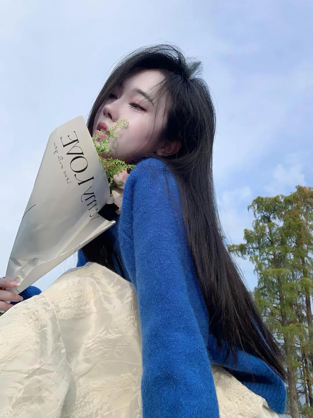 风起花落#你的微笑如诗如画#美景如画俏佳人# 慵懒风穿搭