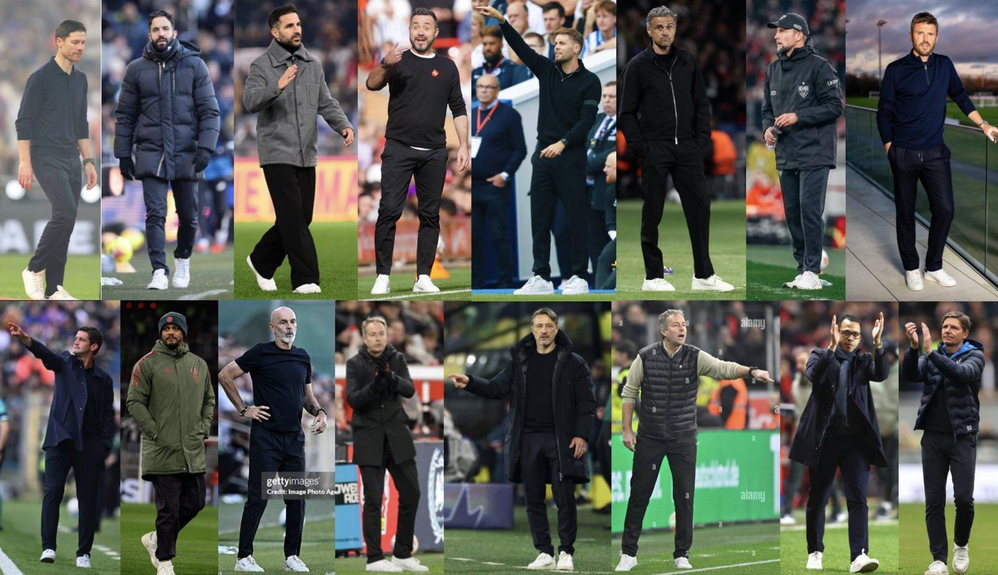 如果每个教练的穿衣风格一样，我们又怎能指望他们的足球风格有所不同呢？尤其是在如今