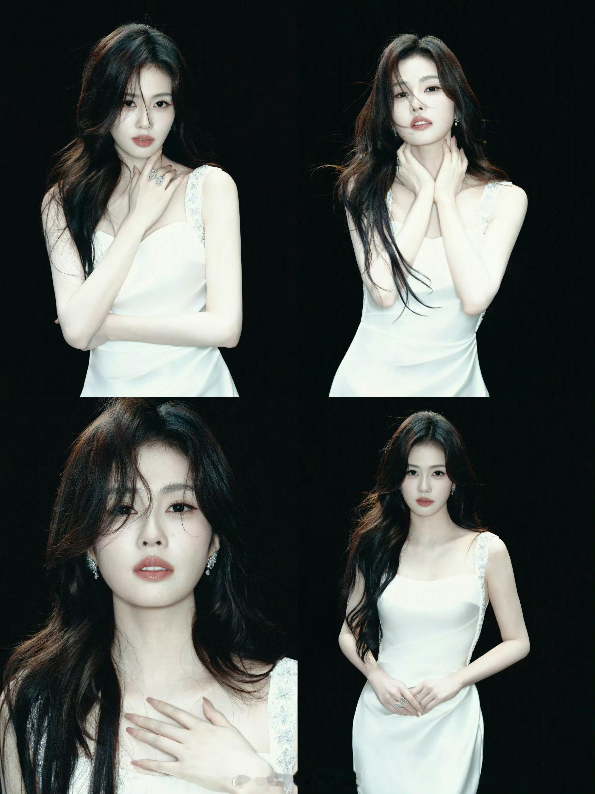 来看90🌸们的七夕营业李沁主打高级的漂亮白鹿她非常适合这种公主女神风的look